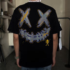 Ricky is Clown Colorful Skin Patch Embroidered Pineapple Head Tee