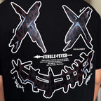Ricky is Clown Shadow Claw Leopard Embroidered Leather Tee