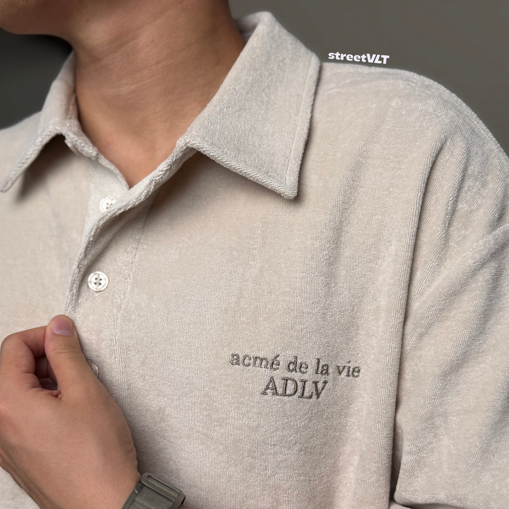 ADLV  Terry Logo Embo Short Sleeve Colar T-Shirt