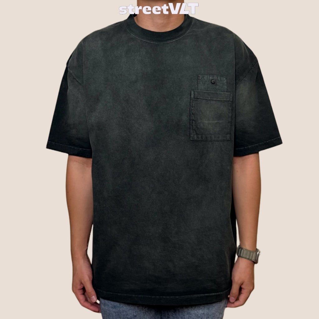 Gro Grocery Dirty Washed Invoice Pocket Tee