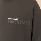 Essentials Off Black Long Sleeve Crewneck Tee