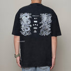 Gro Grocery City Heritage Dragon & Phoenix Washed Graphic Tee