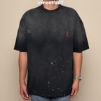 Gro Grocery x Needless Painted Washed Logo Black Tee Original