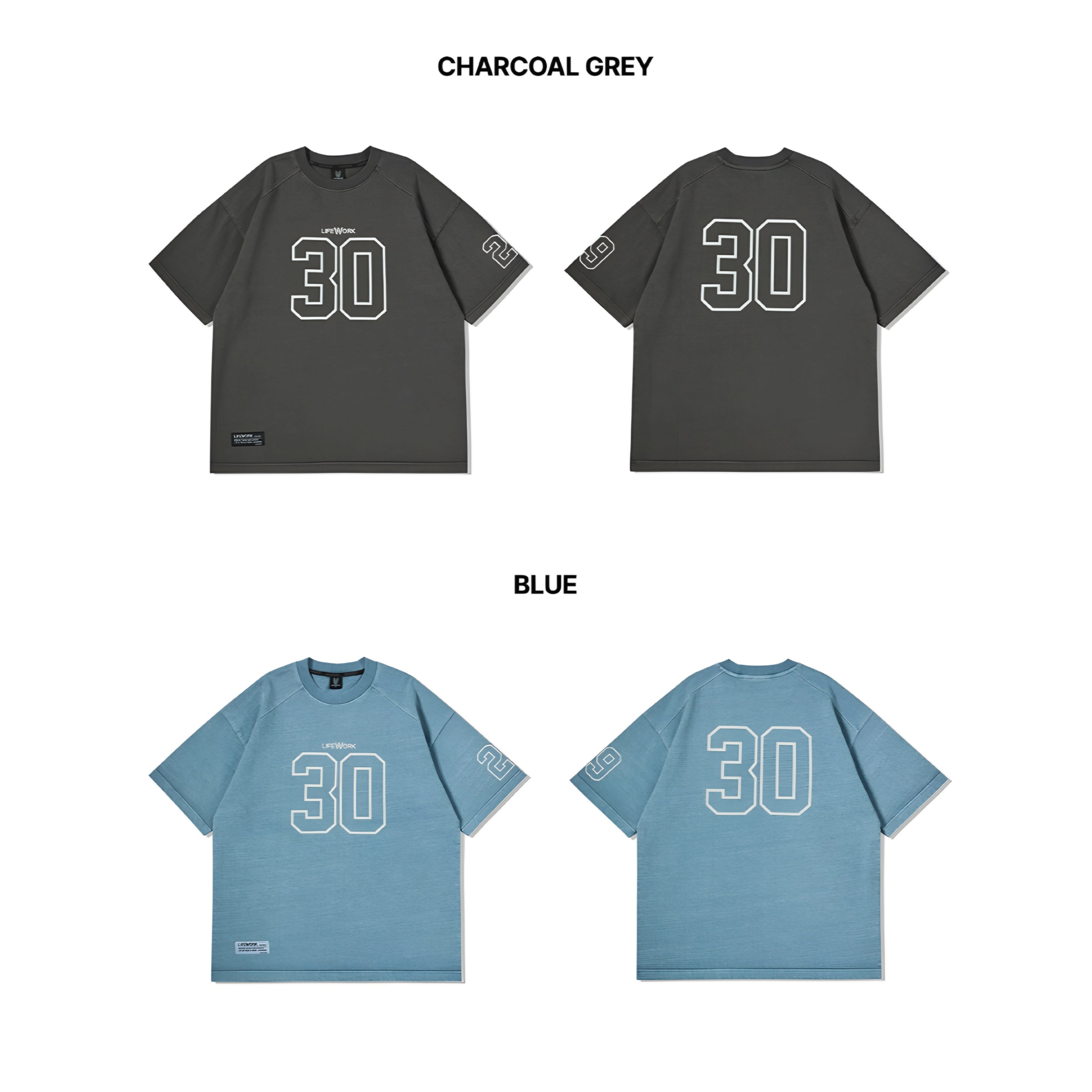 Life Work Korea Pigment Dyed Numbering Tee Lifework Original