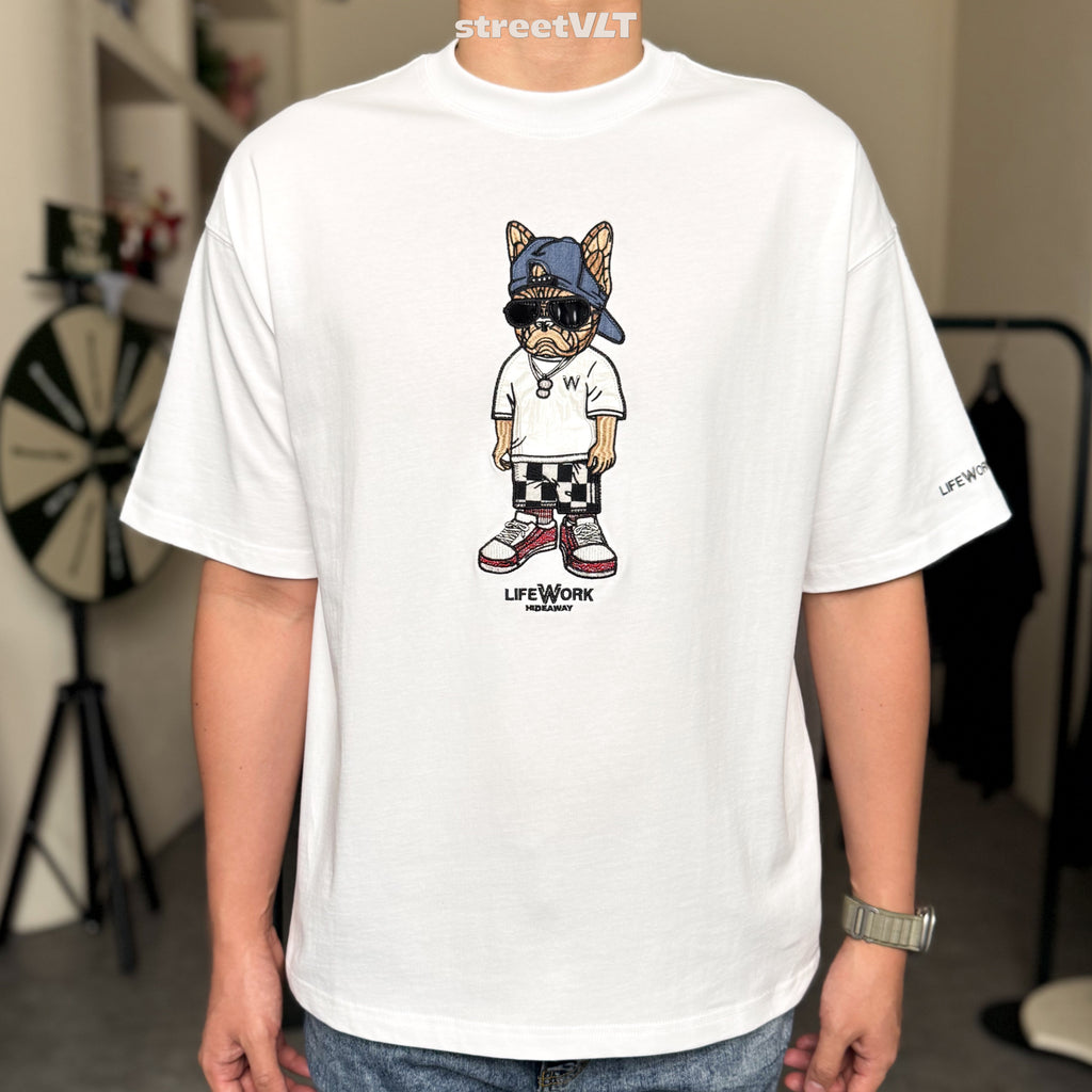Life Work Korea Snap Hip Dog Tee