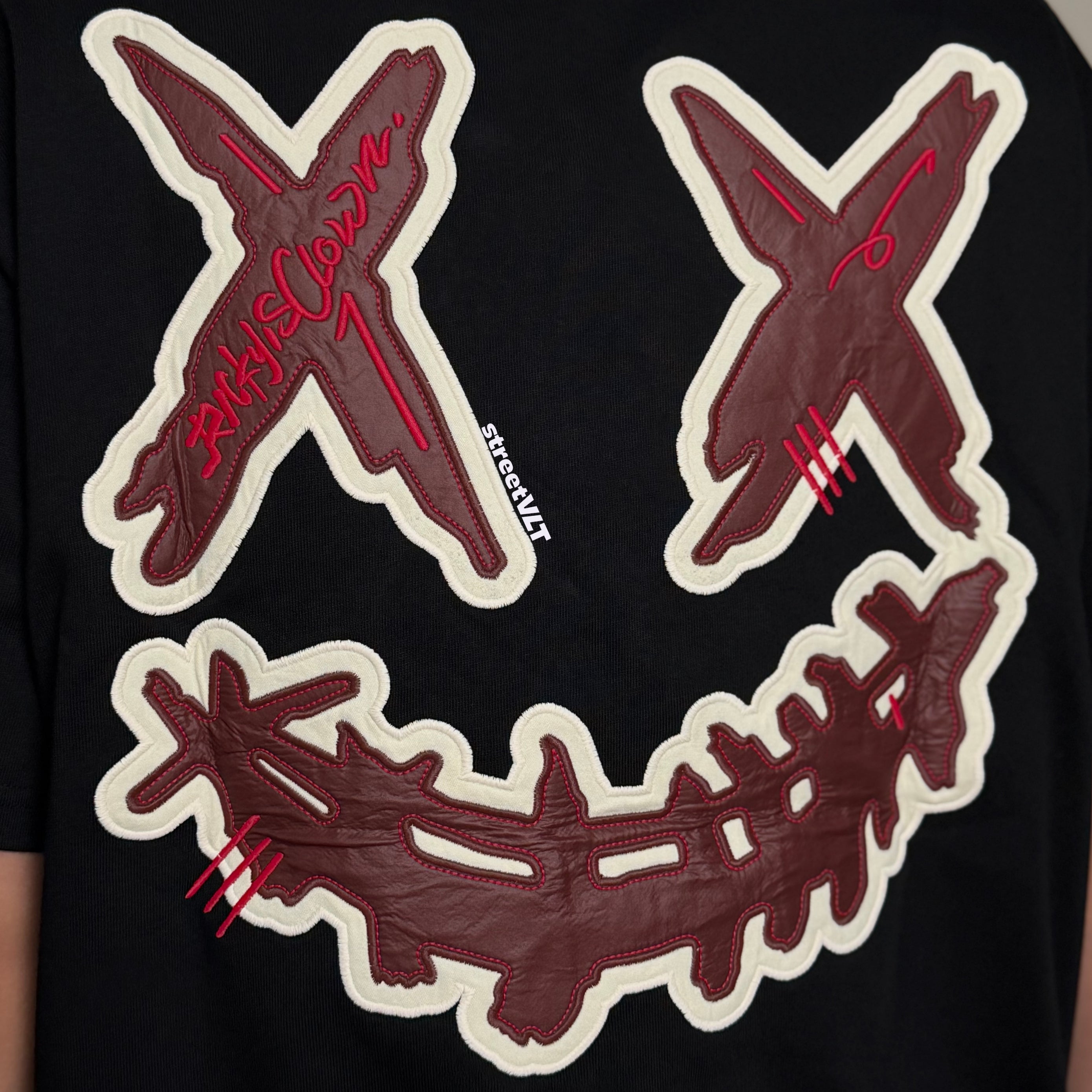 Ricky is Clown Overlapping Scarlet Tee