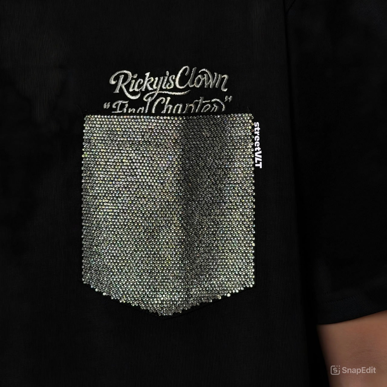 Ricky is Clown Diamond Stones Pocket Tee