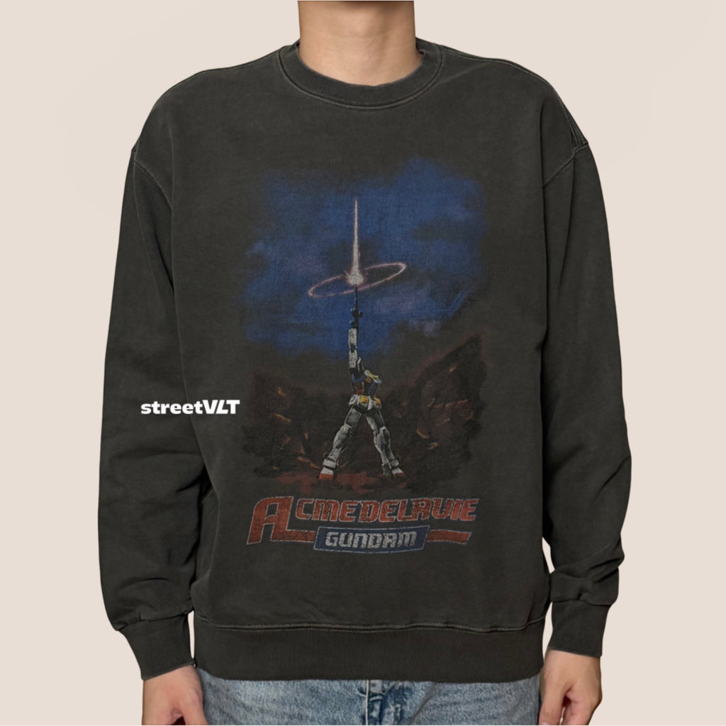 ADLV Mobile Suit Gundam Last Shooting Pigment Washing Sweatshirt Acme De La Vie