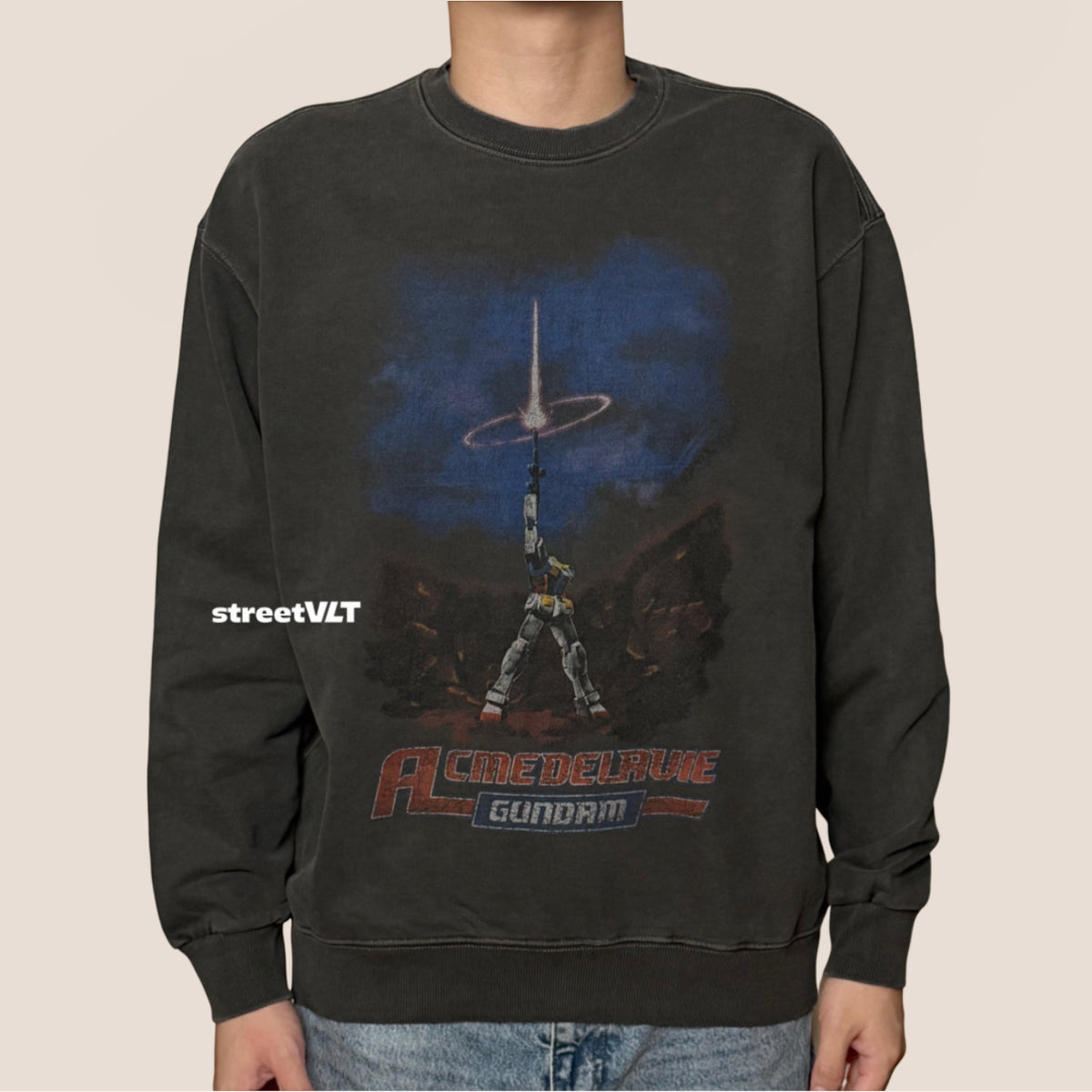 ADLV Mobile Suit Gundam Last Shooting Pigment Washing Sweatshirt Acme De La Vie