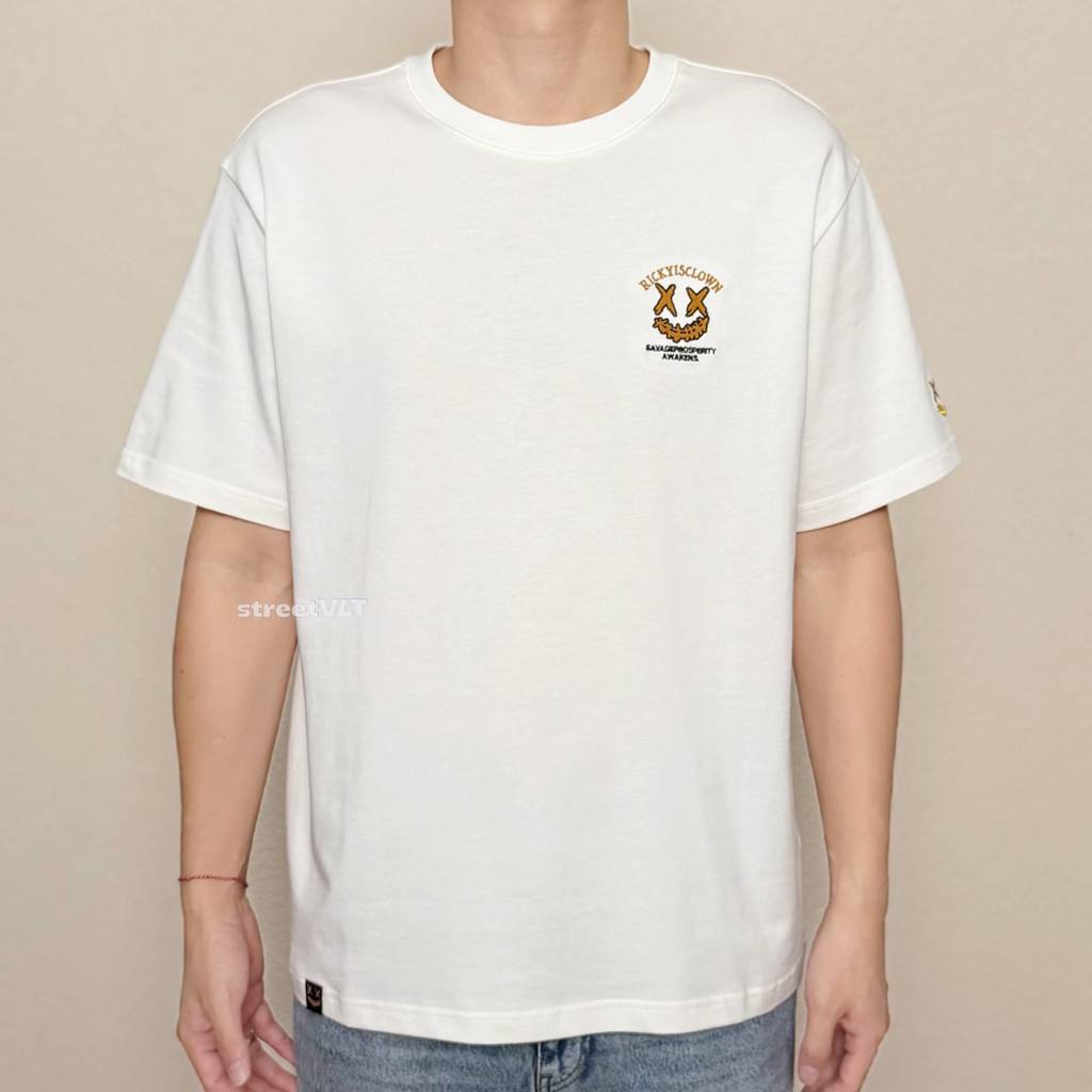 Ricky is Clown Fire Leopard Embroidered Tee
