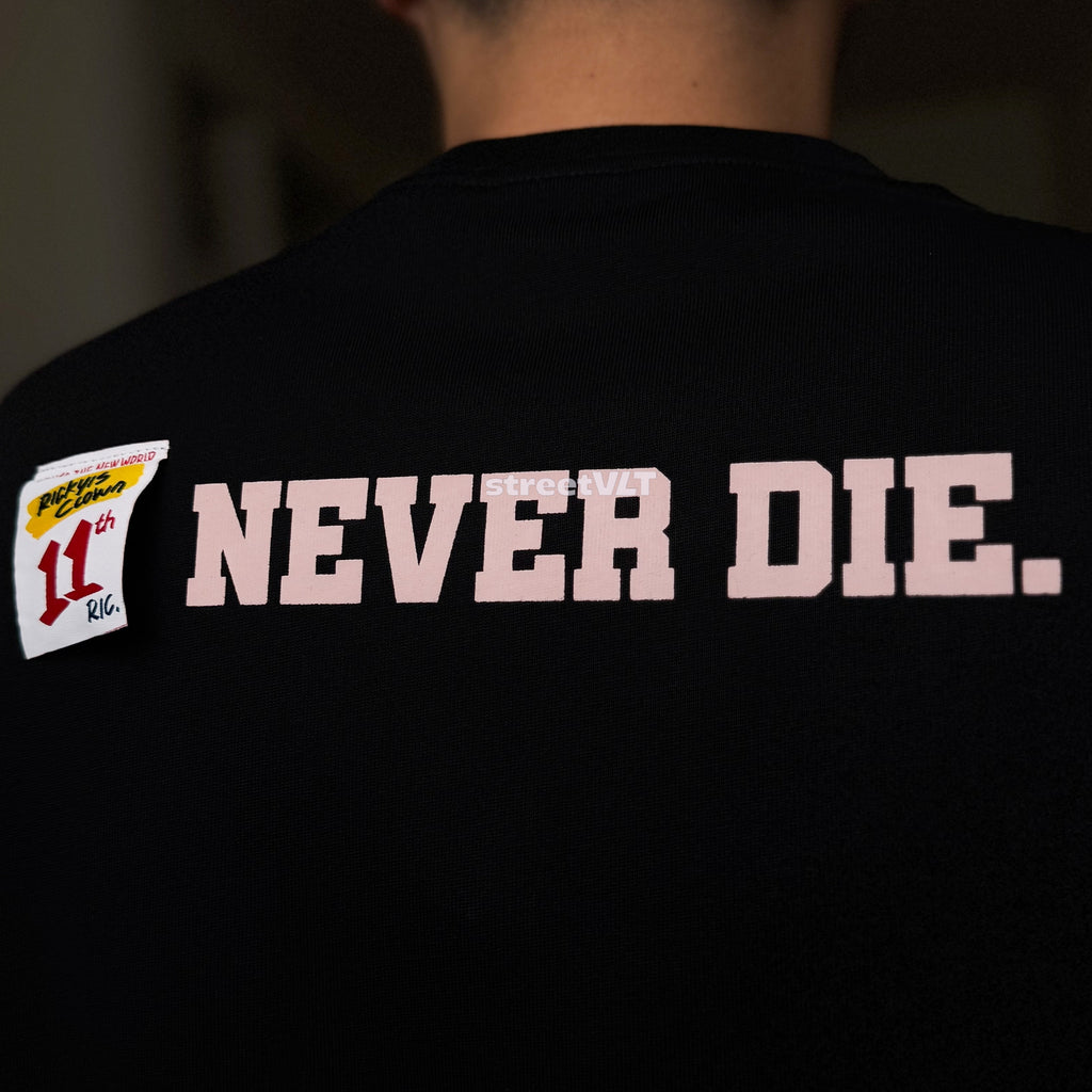 Ricky is Clown 11th Never Die Letter Print Tee