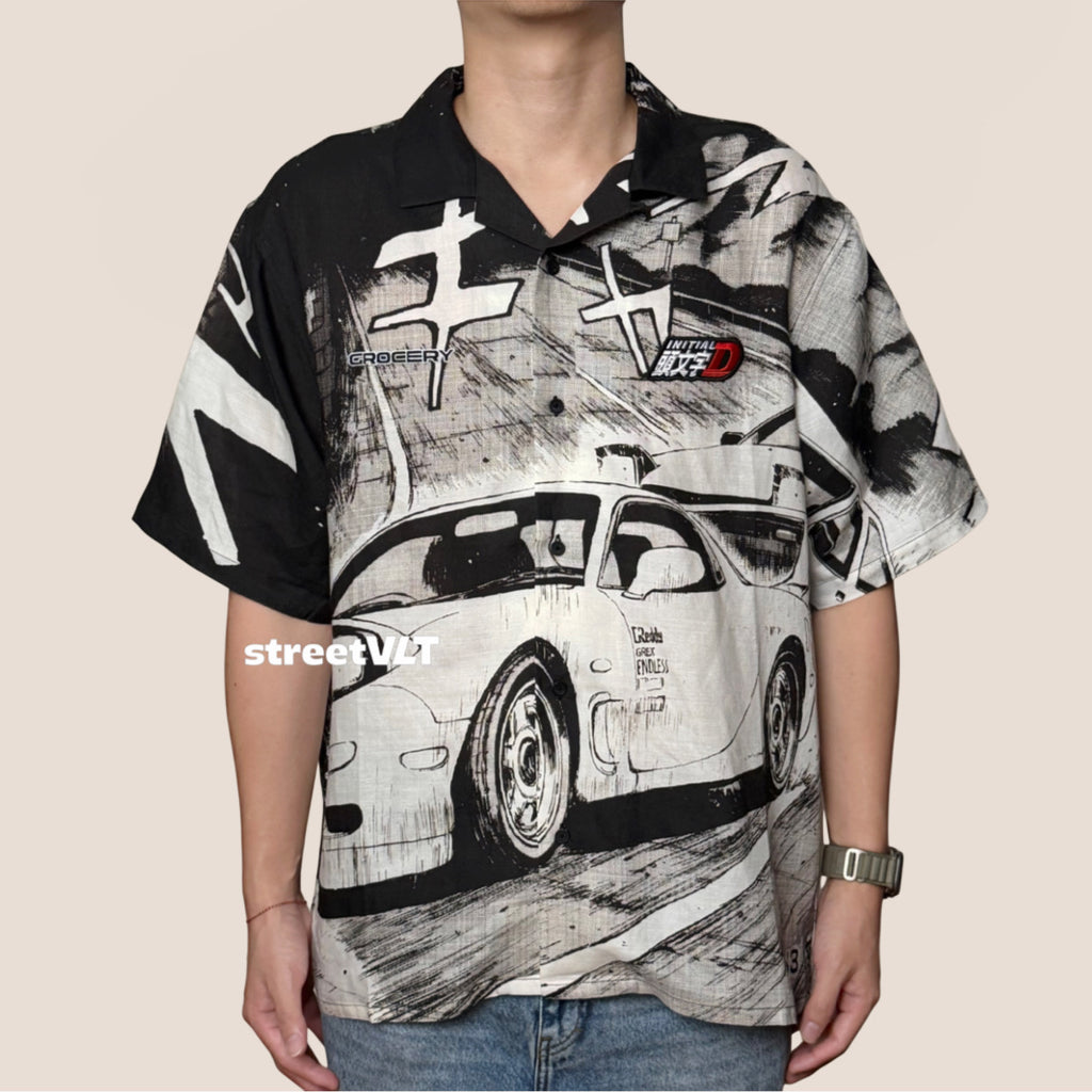 Gro Grocery Tarmac Initial D 86 vs FD Short Sleeve Shirt