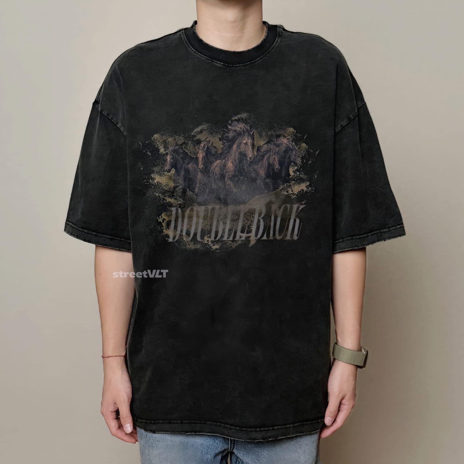 Doubleback Running Horse Oversized Tee