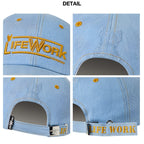 Life Work Korea Stitch Denim Soft Ball Cap
