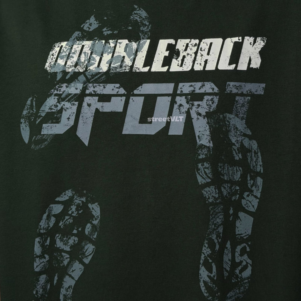 Doubleback Shoeprint Oversized Dark Green Tee