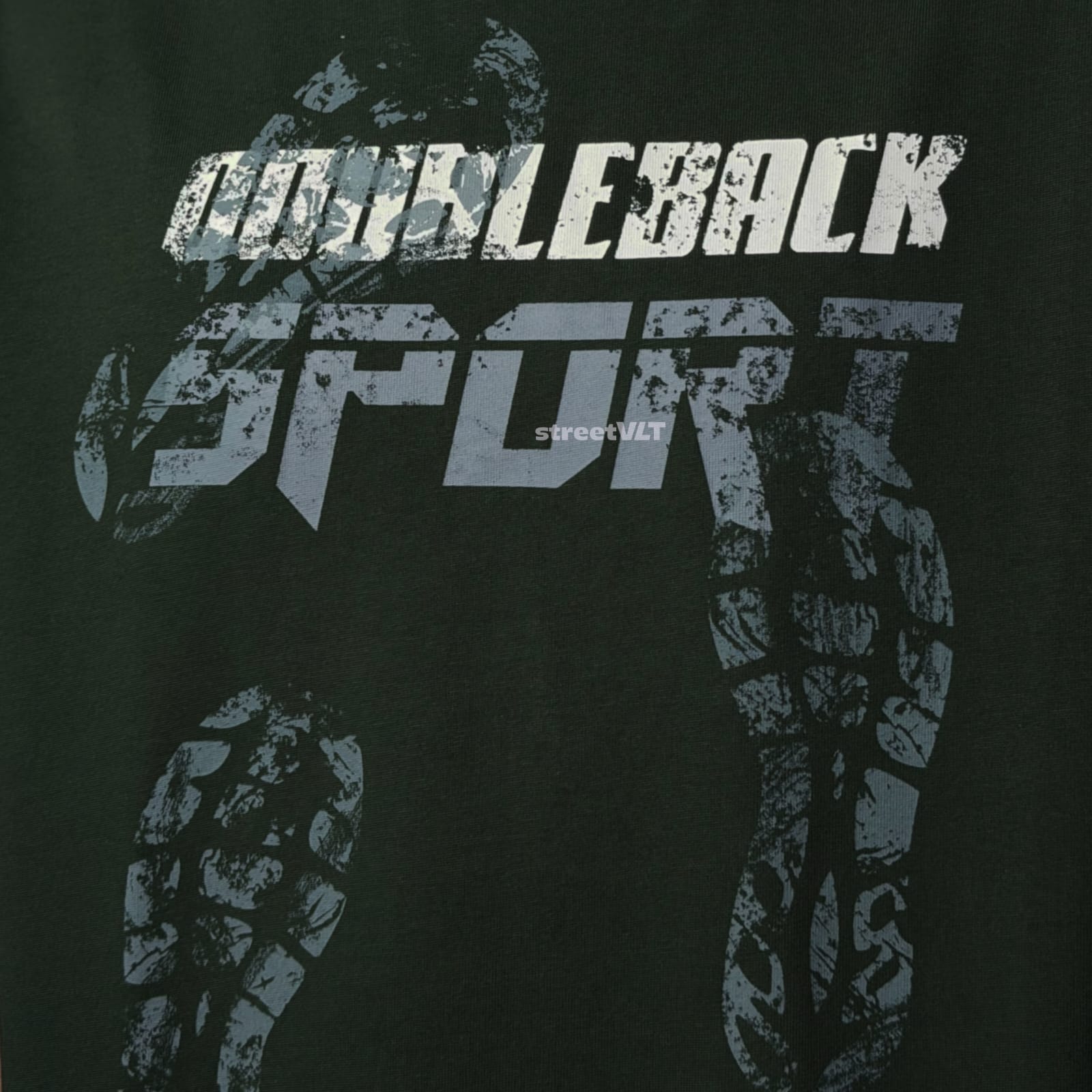 Doubleback Shoeprint Oversized Dark Green Tee