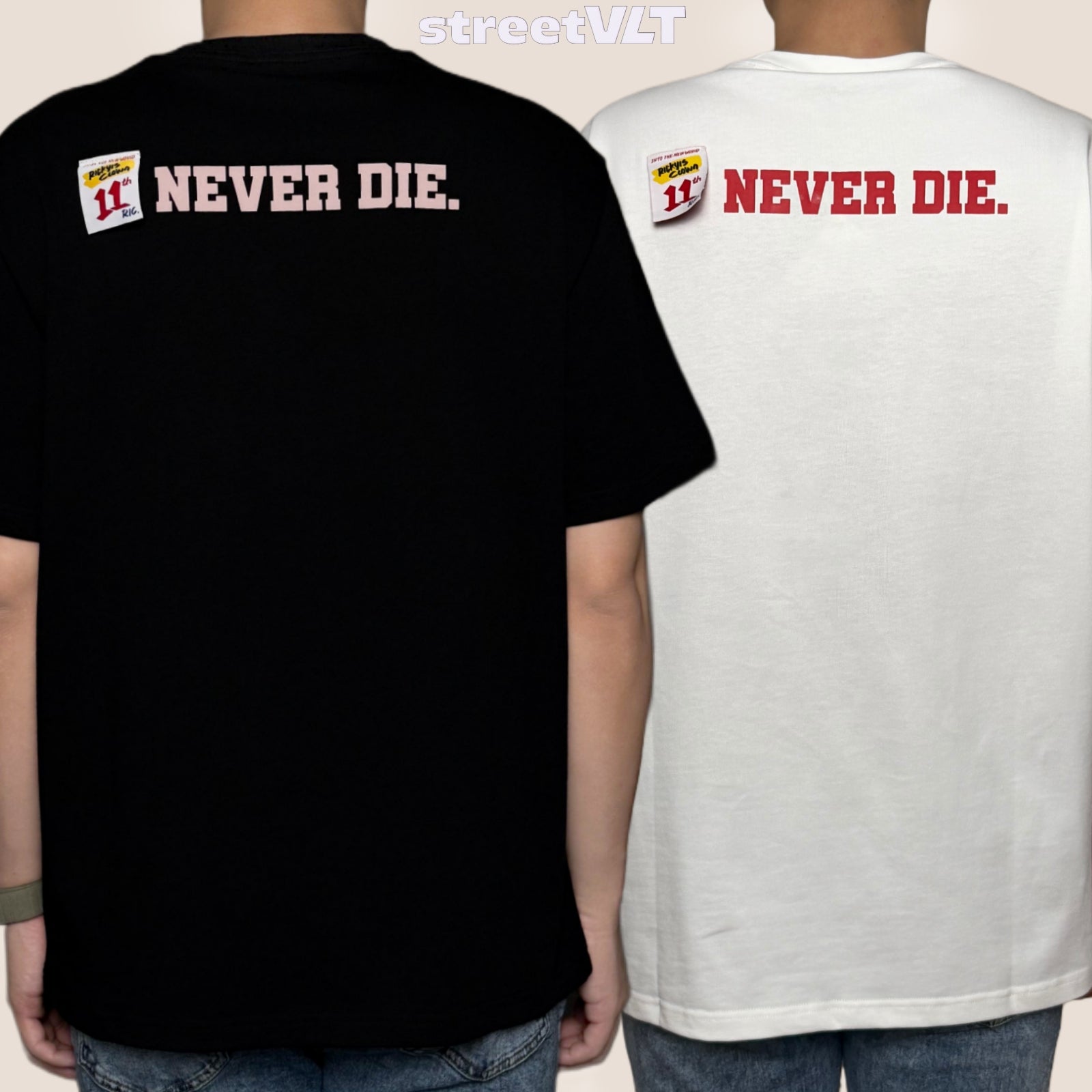 Ricky is Clown 11th Never Die Letter Print Tee