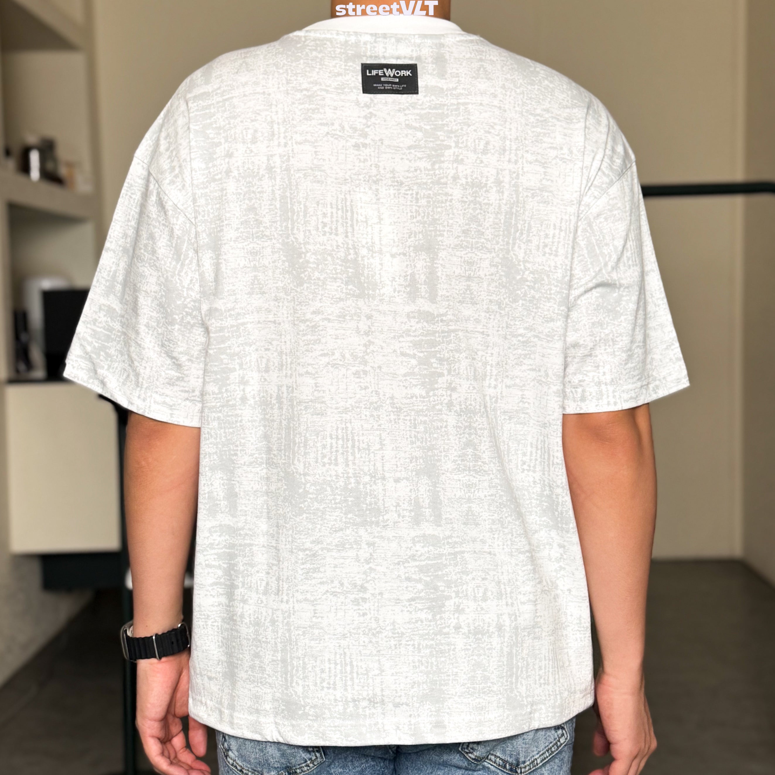 Life Work Korea Fog Font Tee