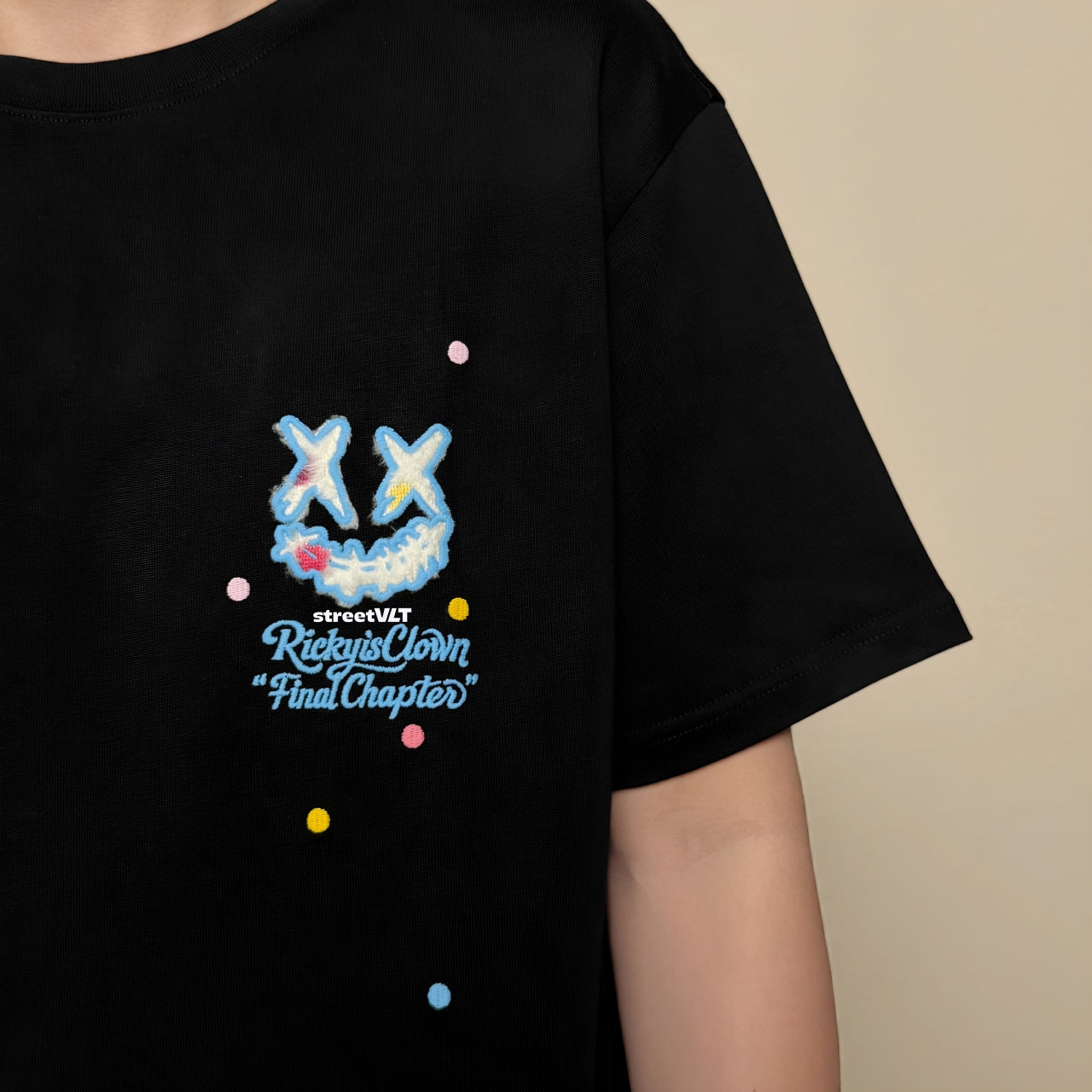 Ricky is Clown Colorful Polkadot Tee