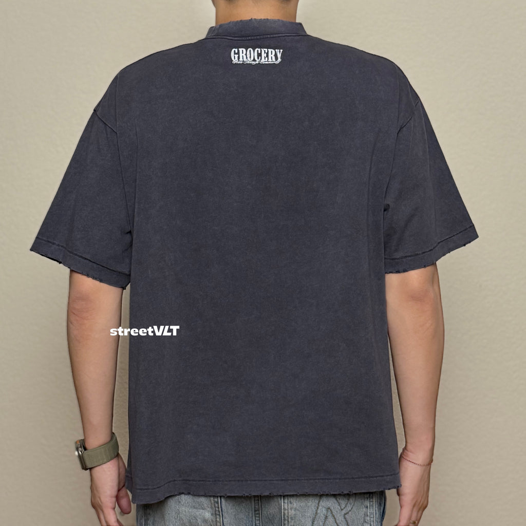 Gro Grocery Vintage Eagle Graphic Washed Boxy Tee