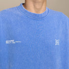 Gro Grocery Daily Essentials Washed Graphic Boxy Blue Tee