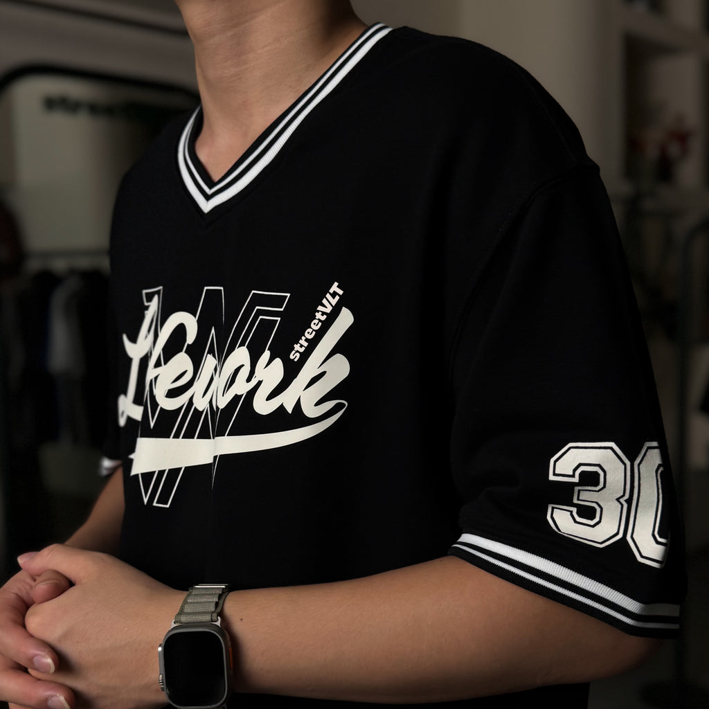 Life Work Korea Unit Numbering V-Neck Tee
