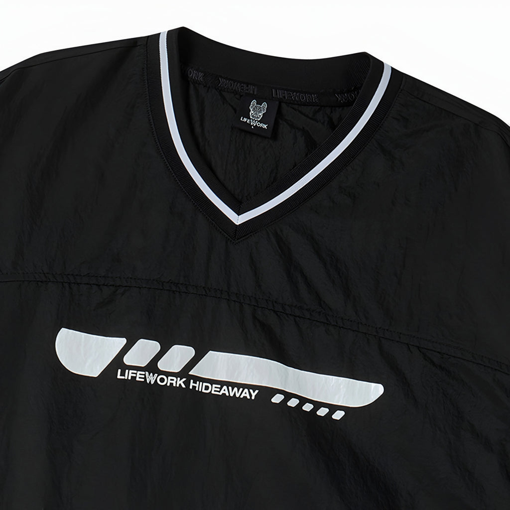 Life Work Korea V-Neck Nylon Tee