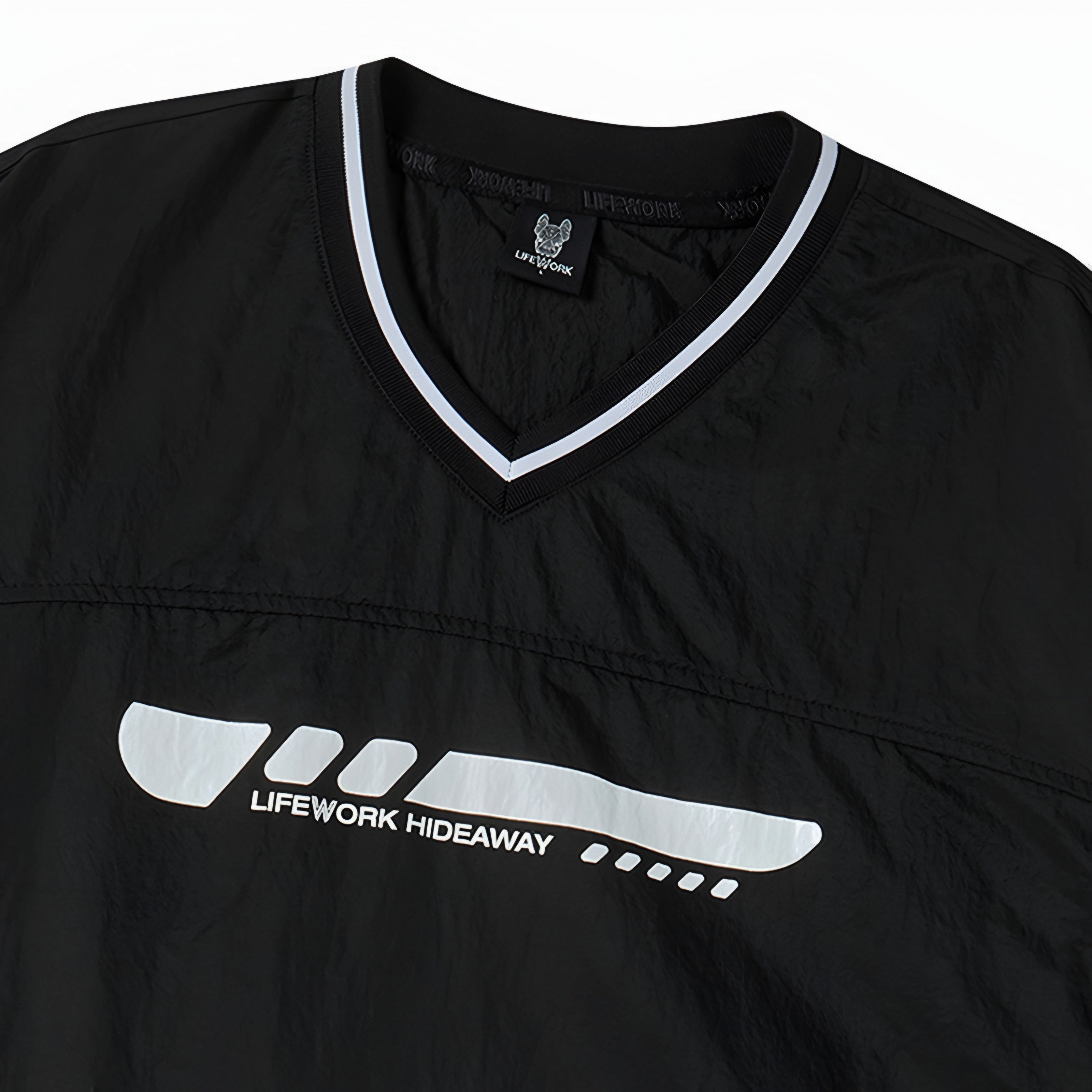 Life Work Korea V-Neck Nylon Tee