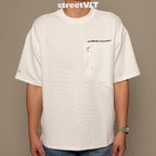 Life Work Korea Waffle Style Front Pocket Zipper Tee