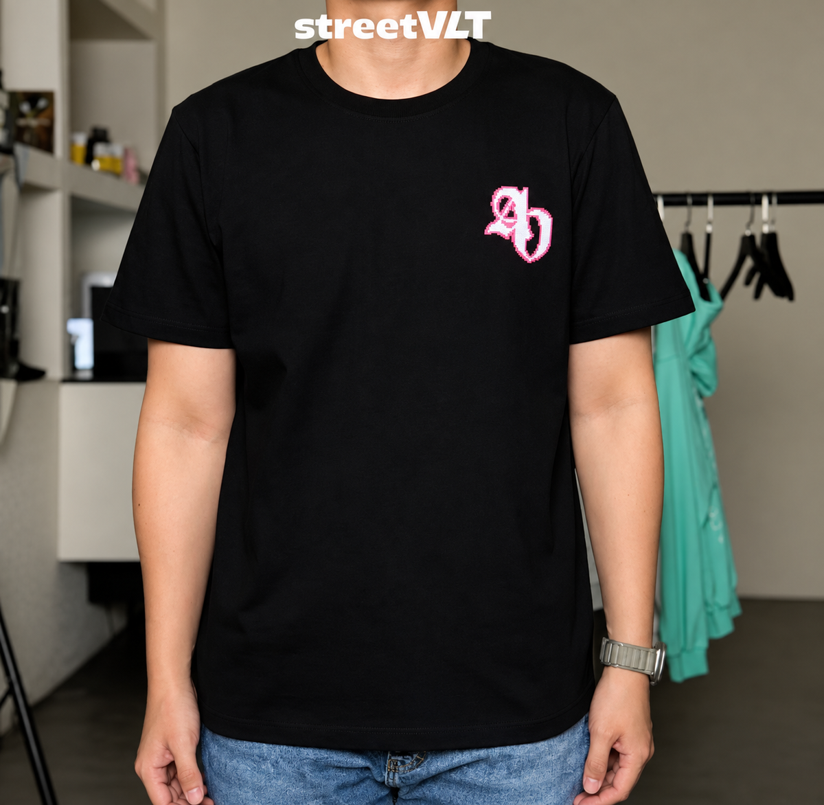 ADLV Block Pixel Logo Short Sleeve T-Shirt Acme De La Vie