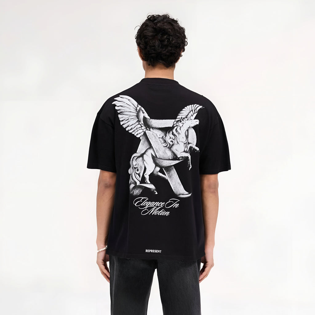 Represent UK Elegance In Motion Jet Black Tee