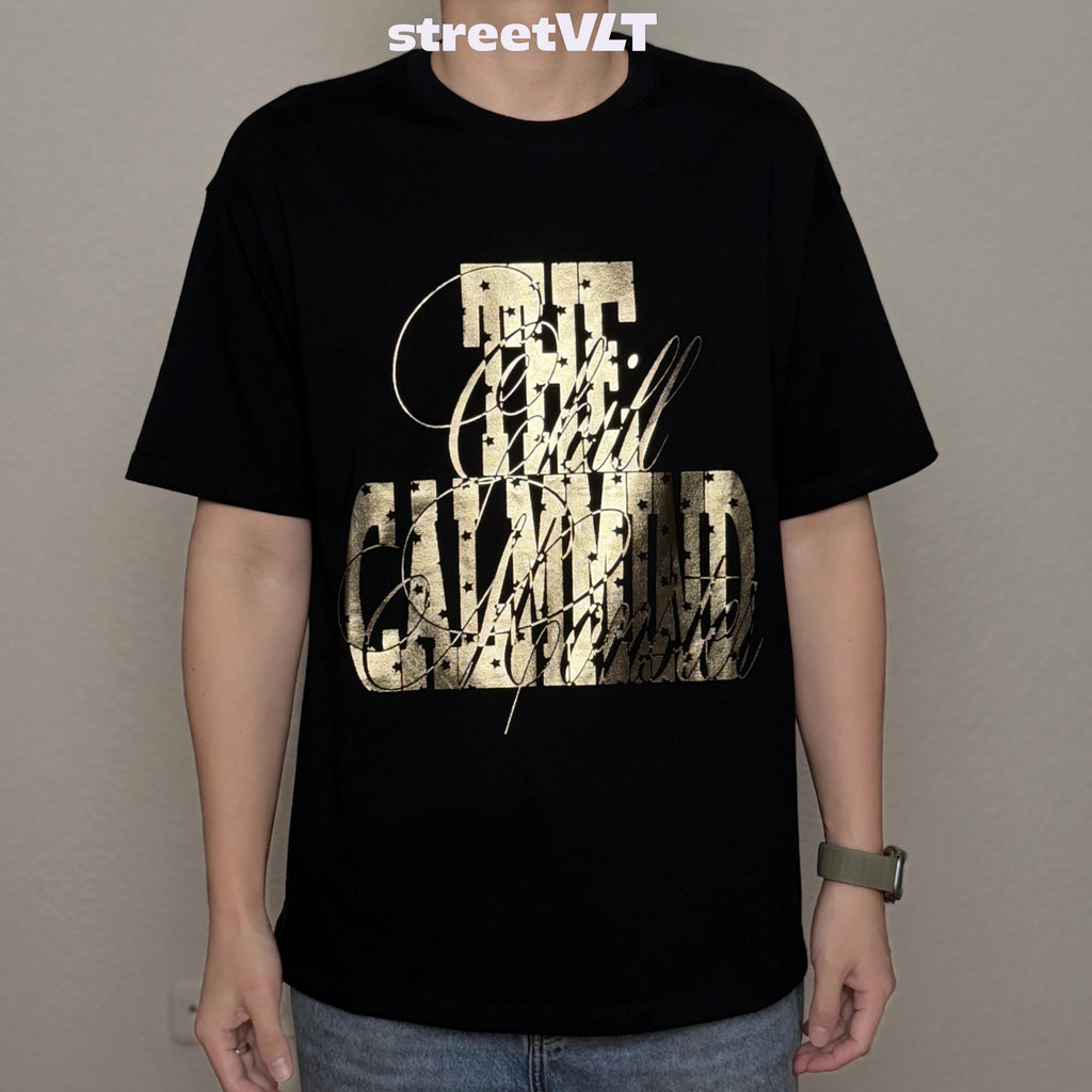 Calmmind Gold Foil Metallic Monster Graphic Tee