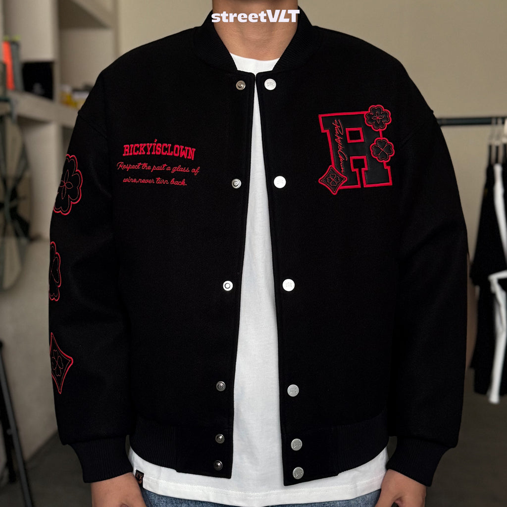 Ricky is Clown Leaf Clover Baseball Jacket