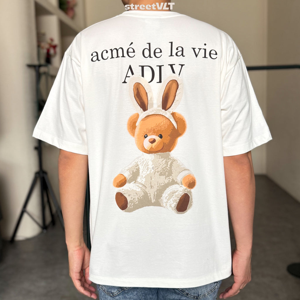 ADLV Rabbit Bear Doll Logo Short Sleeve T-Shirt  Acme De La Vie