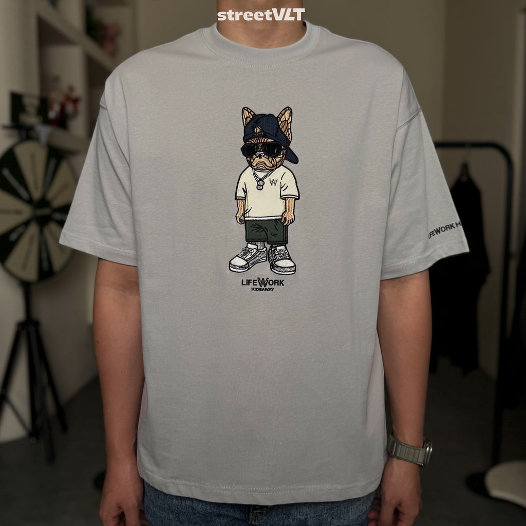 Life Work Korea Snap Hip Dog Tee