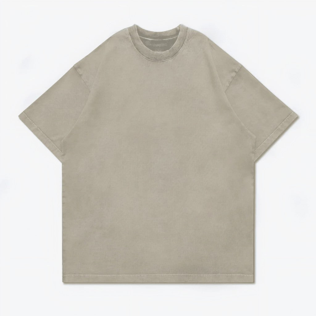Gro Grocery Basic Washed Boxy Grey Olive Tee