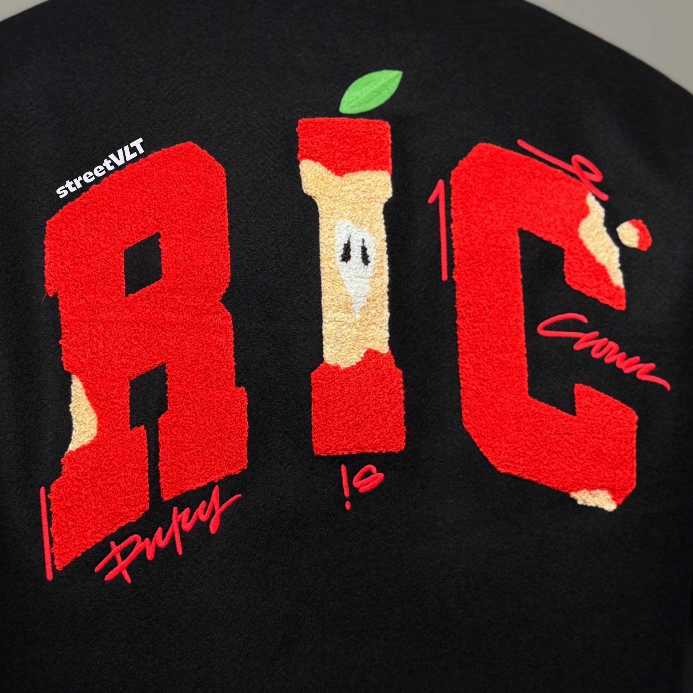 Ricky is Clown Bitten Apple Baseball Varsity Jacket