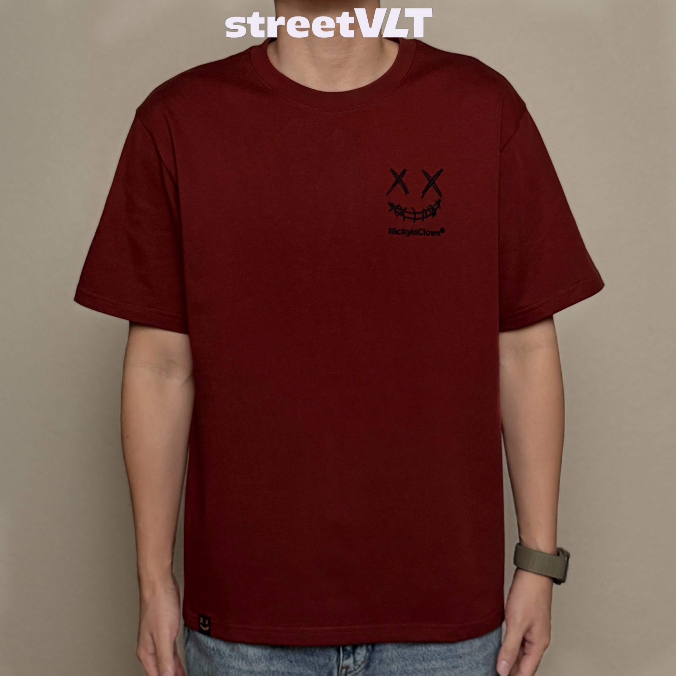 RIC Ricky is Clown Black Mamba Red Maroon Tee Original