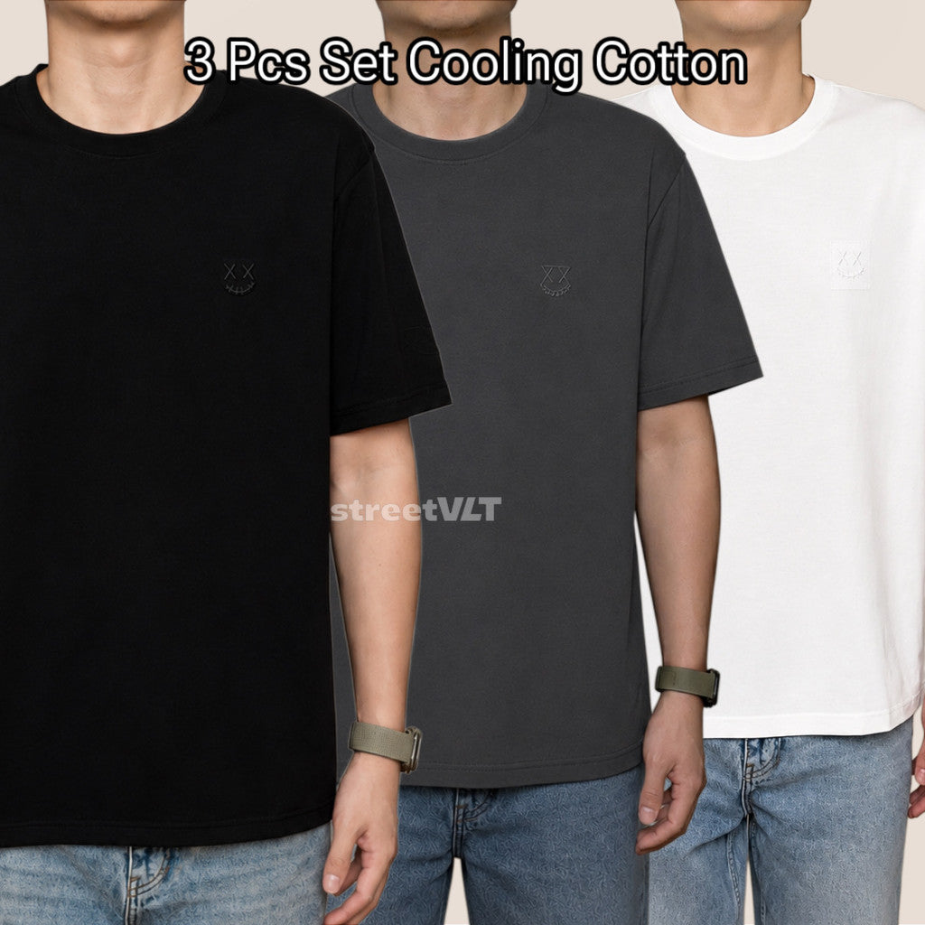 Ricky is Clown 3 Pcs Set Basic Cooling Cotton Mint Tee