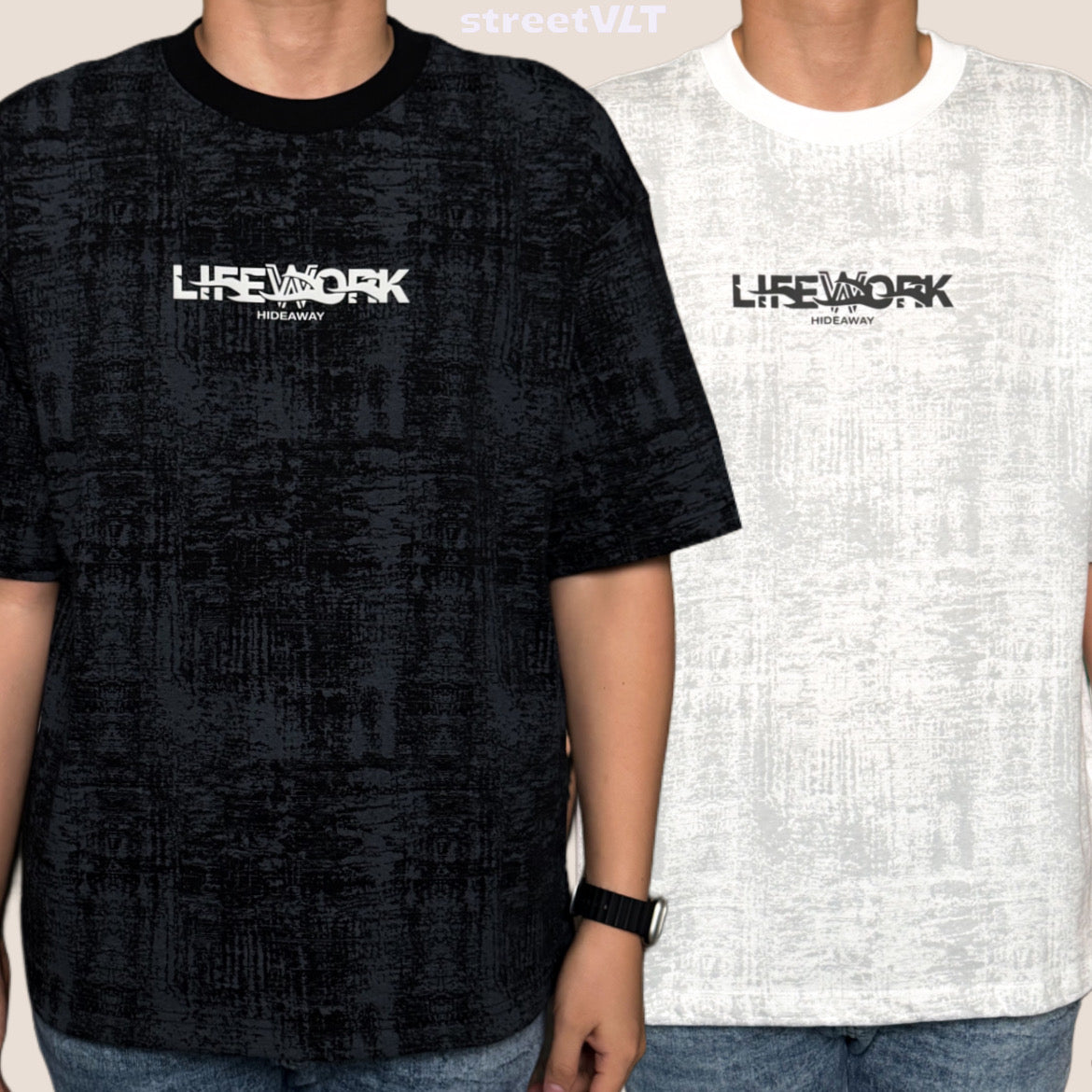 Life Work Korea Fog Font Tee