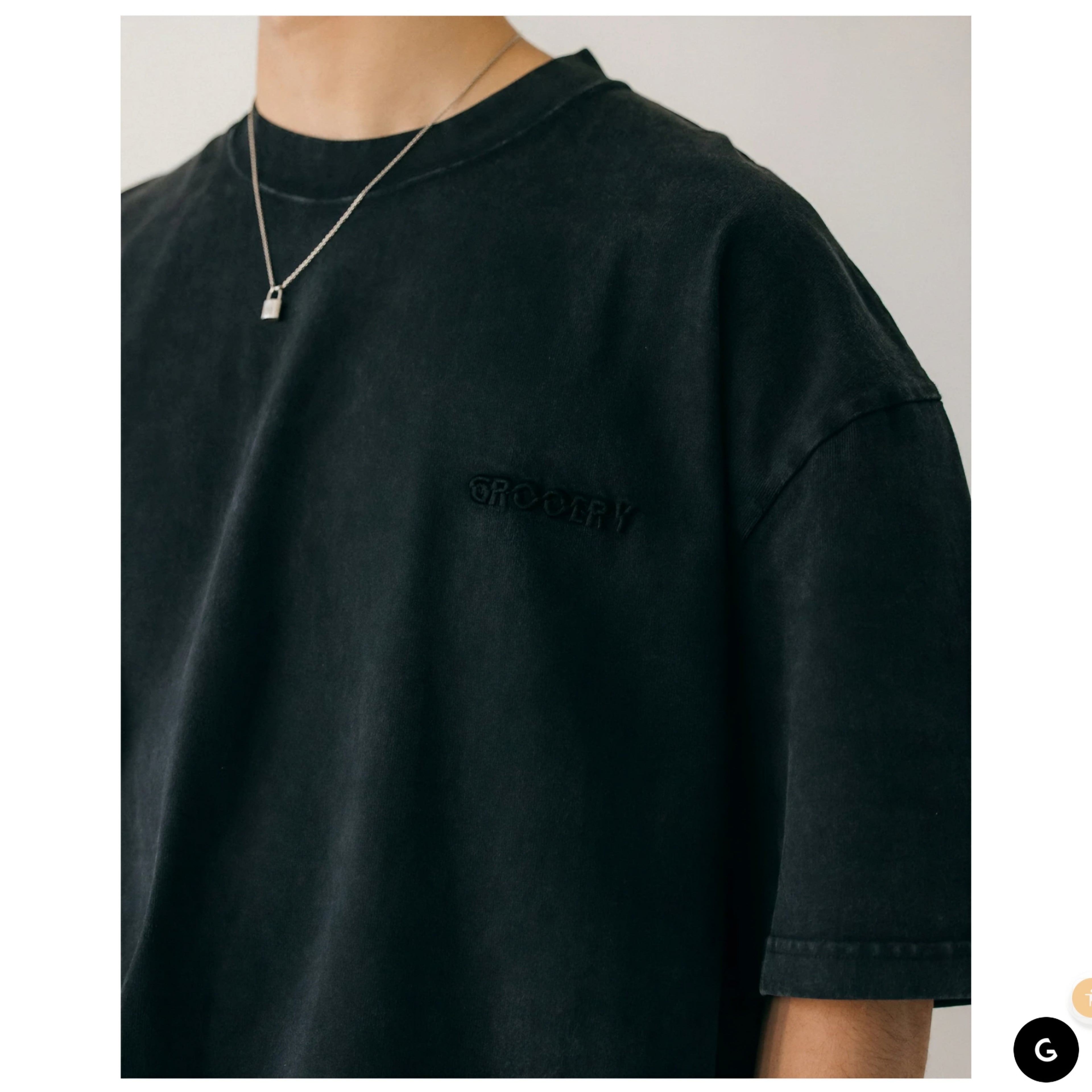 Gro Grocery x Roaring Century Washed  Graphic Invoice Tee
