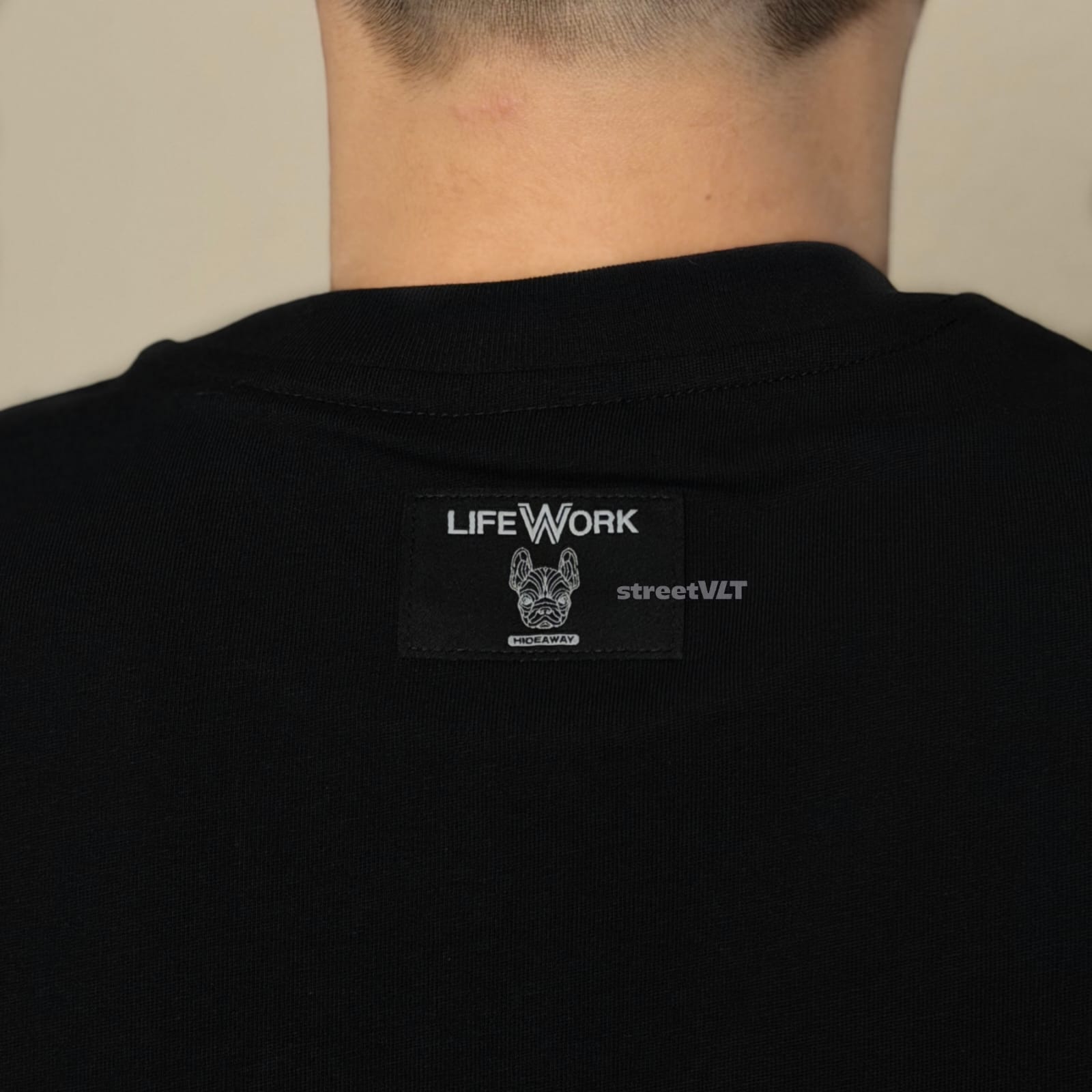Life Work Korea Cross Arm Hipdog Applique Tee