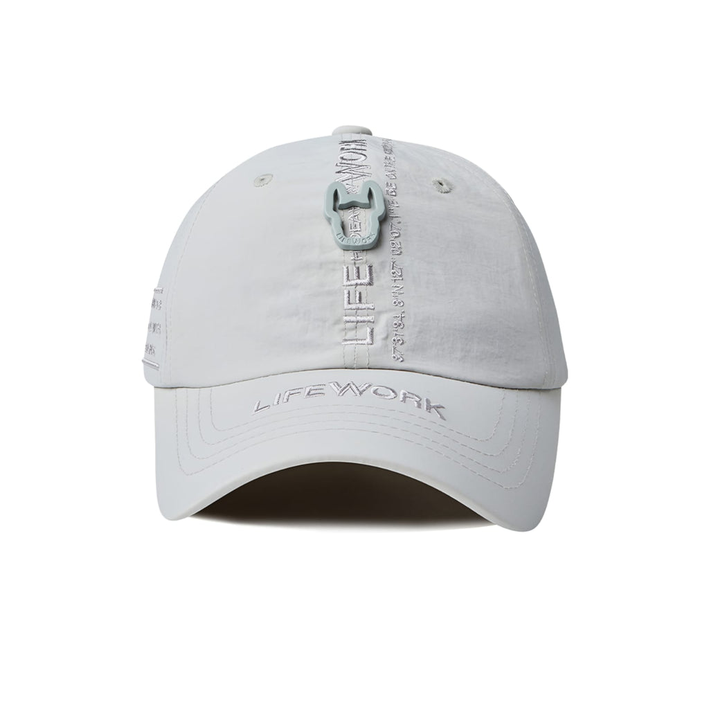 Life Work Korea Metal Washer Embroidered Light Grey Cap