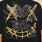 Ricky Is Clown Pegasus Gold Horse Black Tee