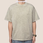 Gro Grocery Basic Washed Boxy Grey Olive Tee