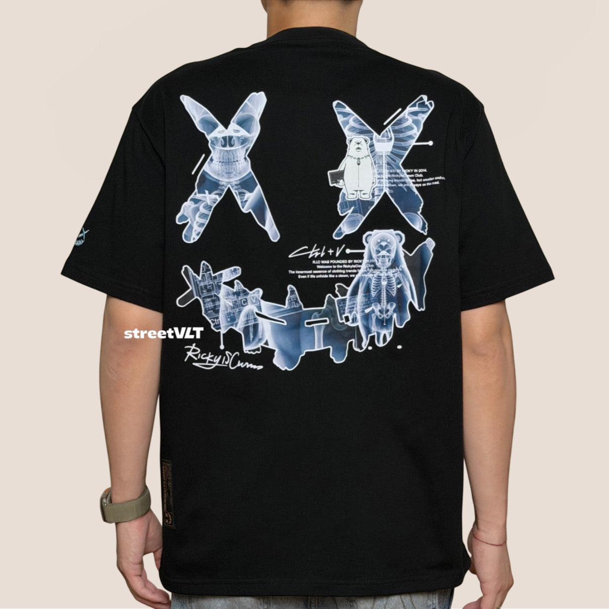 Ricky is Clown Light and Shadow Bear X-Ray Tee