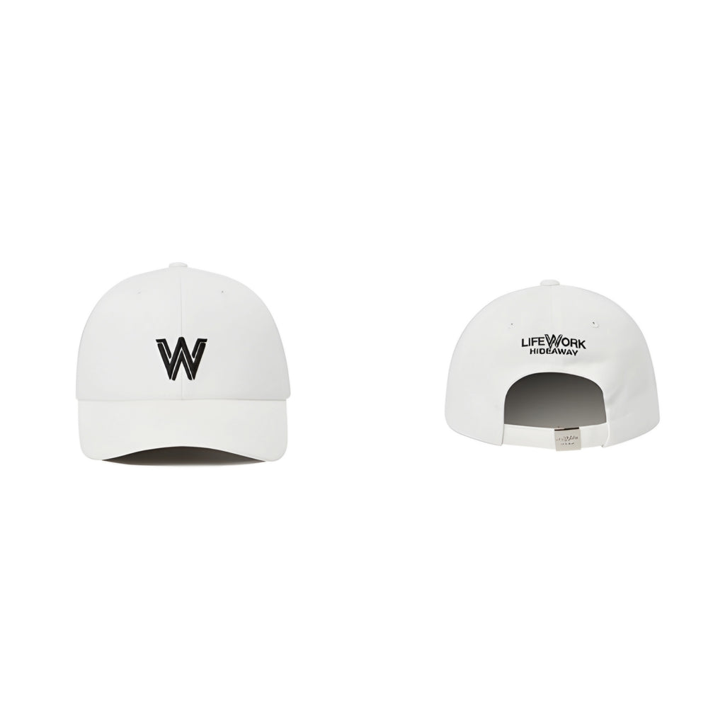 Life Work Korea W Volume Embroidery Hard Ball Cap