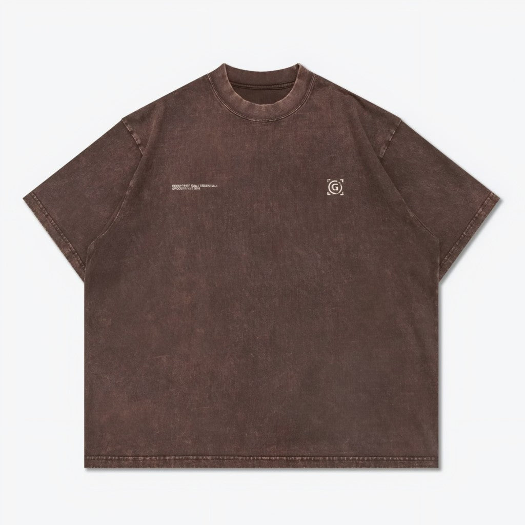 Gro Grocery Daily Essentials Washed Graphic Boxy Tee
