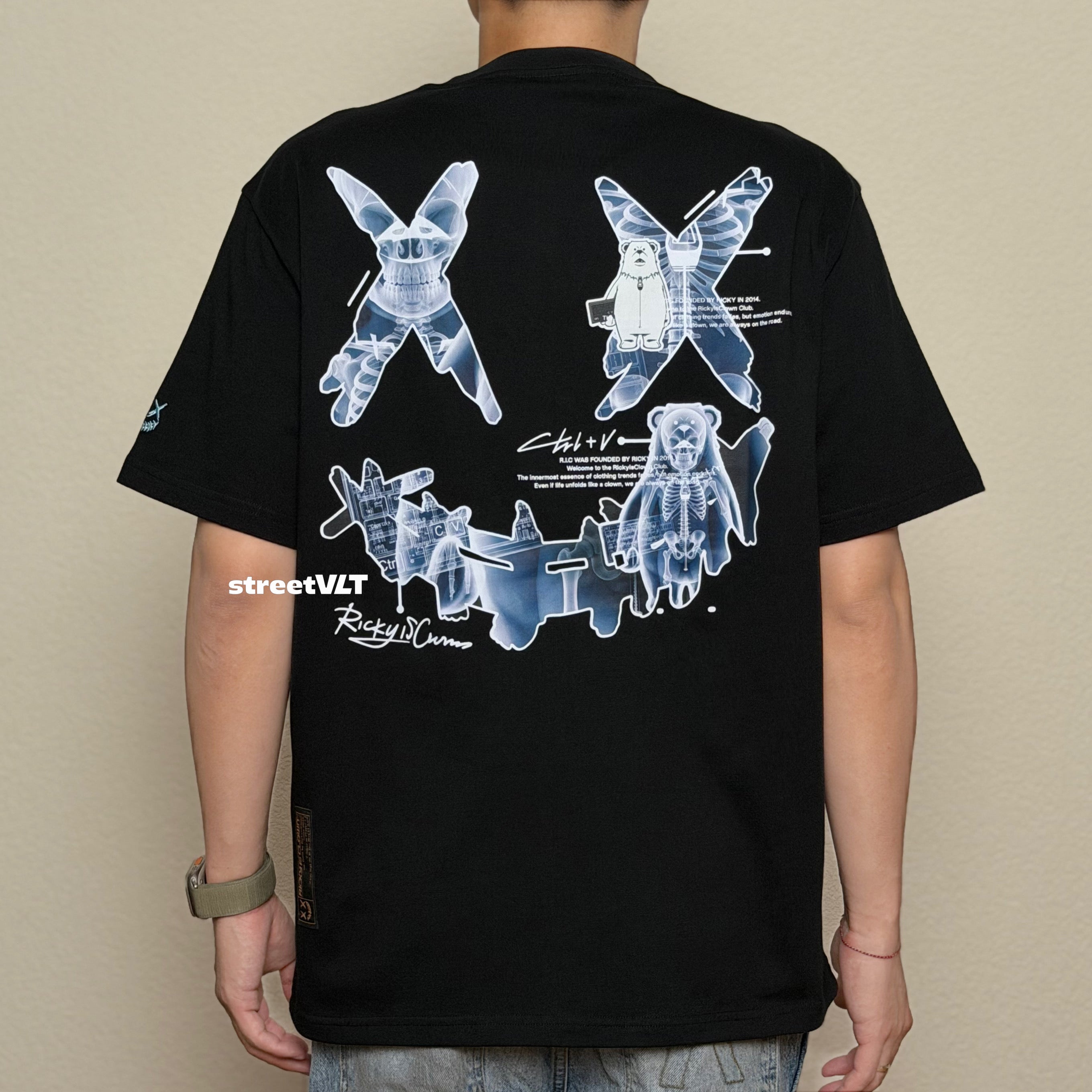 Ricky is Clown Light and Shadow Bear X-Ray Tee