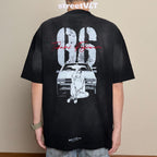 Gro Grocery Tarmac Initial D 86 vs FD Washed Graphic Tee